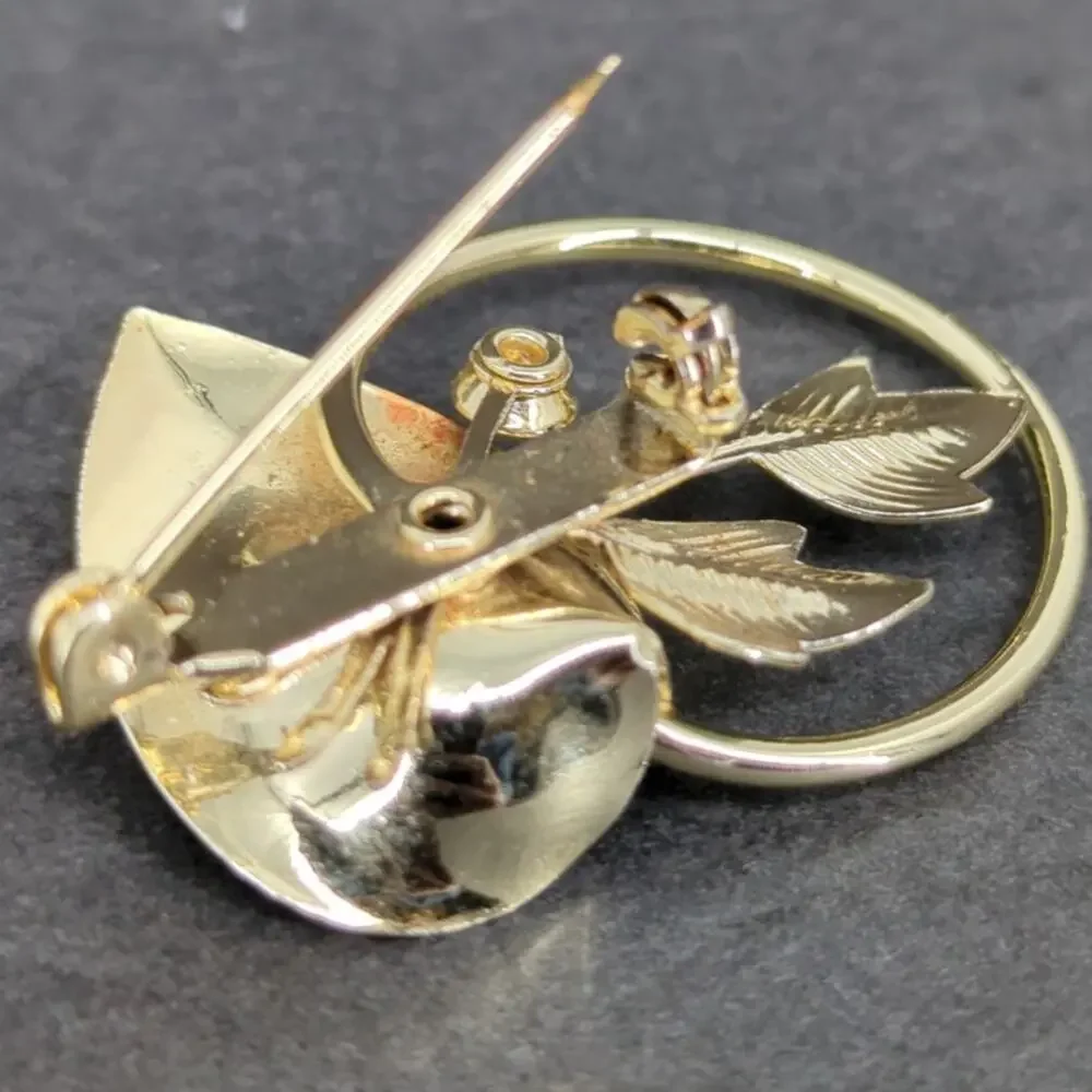 Vintage silvertone rhinestone